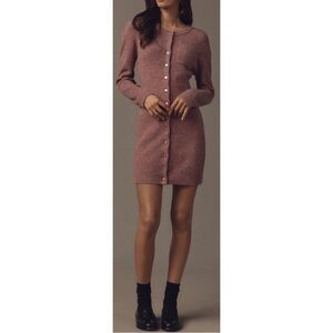 Anthropologie Mare Mare Long Sleeve Button Front Sweater Dress Size Large NEW